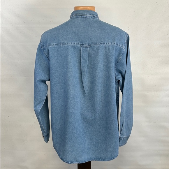 Vintage Arkansas Razorback denim button down collar shirt.  L - Picture 6 of 7